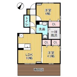 D-room小矢部 D棟の物件間取画像